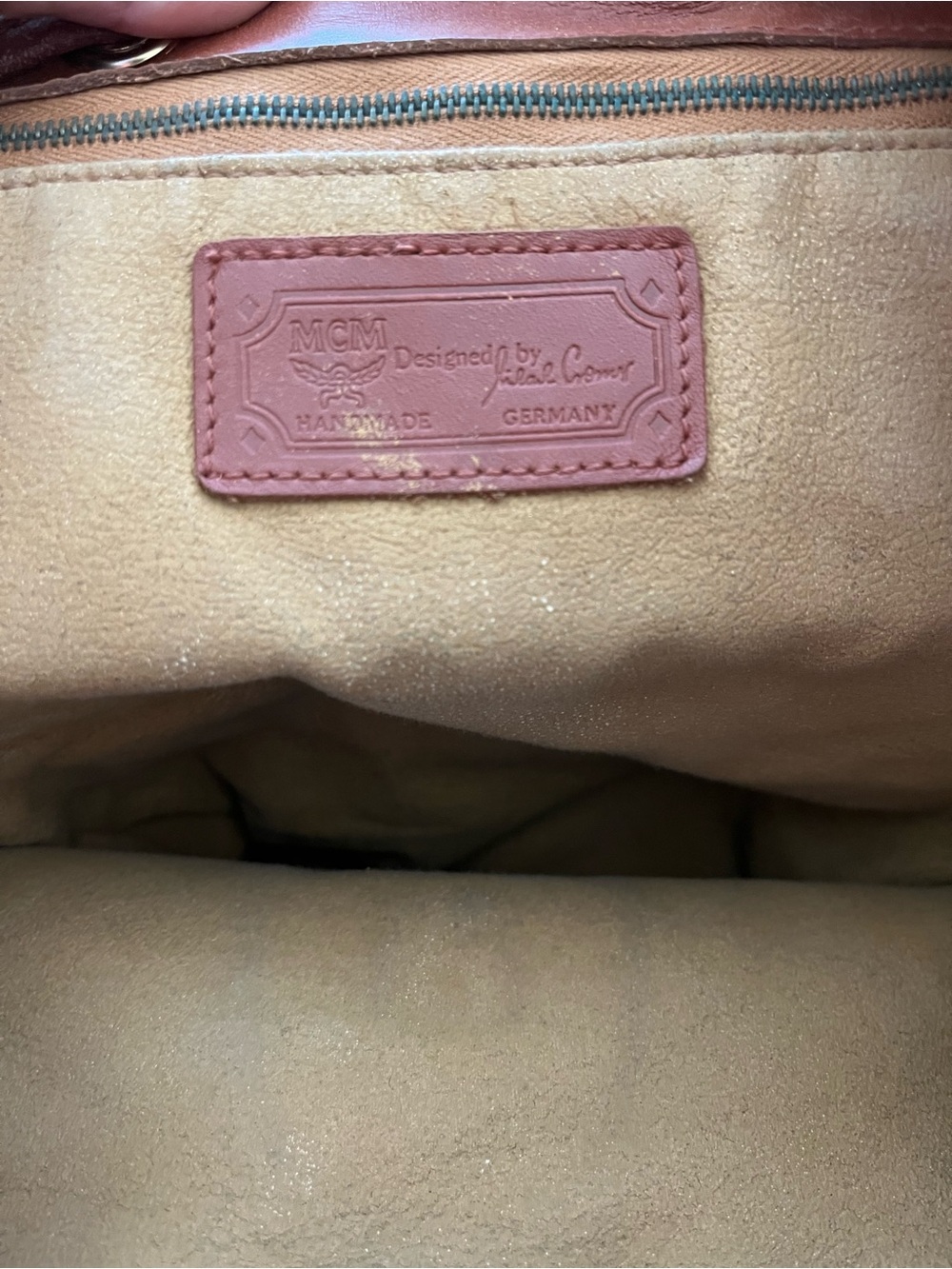 Vintage MCM Cognac Visetos Monogram backpack and wallet set - Picture 5 of 11